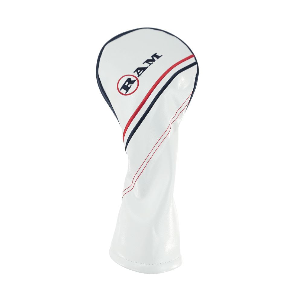 Ram FX Golf Club Headcovers for Driver, Woods, White (1-3-5)