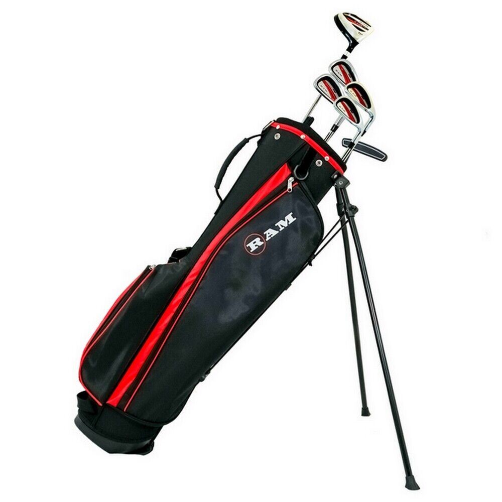 Ram Golf SGS Mens -1" Golf Clubs Starter Set with Stand Bag Steel Shafts