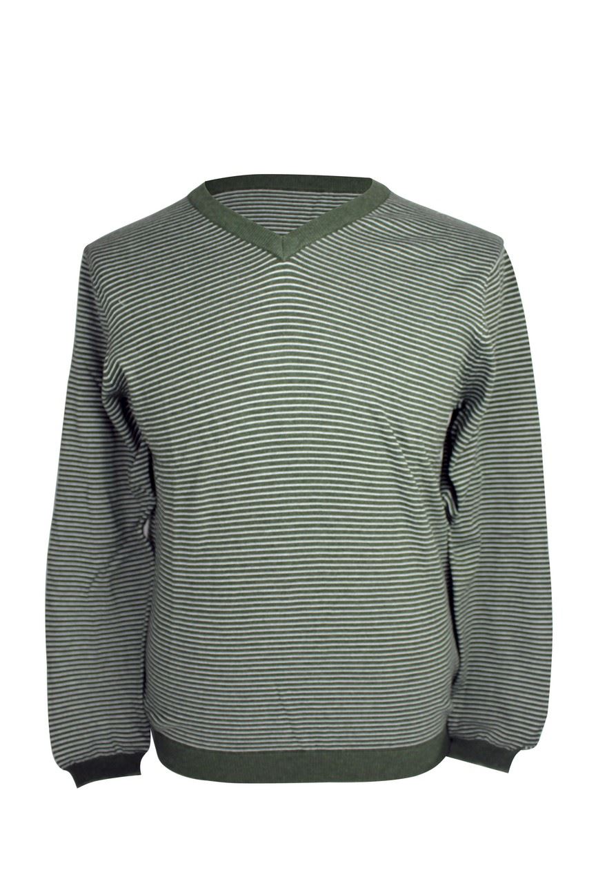 Ashworth Mens Stripe Pima Cotton Sweater