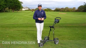 Caddymatic Golf Continental 3 Wheel Folding Golf Push/Pull Trolley