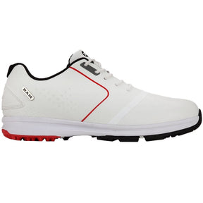 Ram Golf Player Waterproof Mens Golf Shoes - White / Red