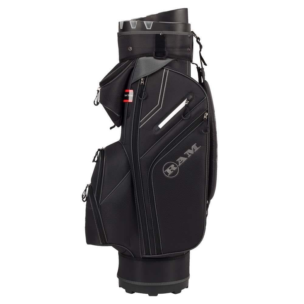 Ram Golf Premium Trolley Bag with 14 Way Molded Organiser Divider Top